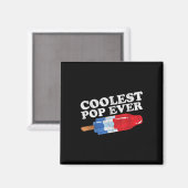Aimant La Pop la plus froide jamais Popsicle Funny Retro (Recto/Verso)