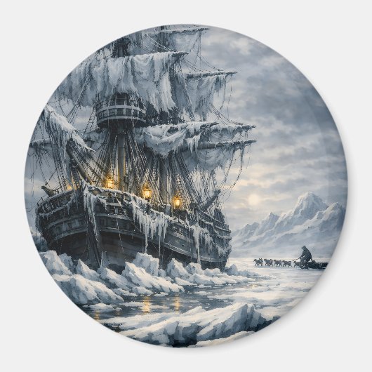 Aimant La poursuite arctique de Frankenstein par BurnsInH (Devant)