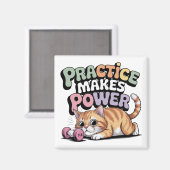 Aimant La pratique fait la puissance (Recto/Verso)