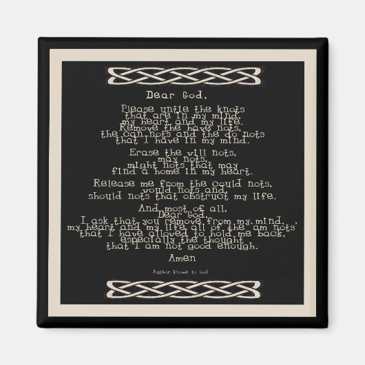 Aimant La prière des noeuds (Devant)