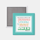 Aimant La prière du Seigneur ROYAUME POUVOIR GLOIRE Chris (Recto/Verso)