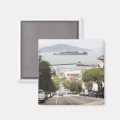 Aimant La prison d'Alcatraz vue de San Francisco (Recto/Verso)