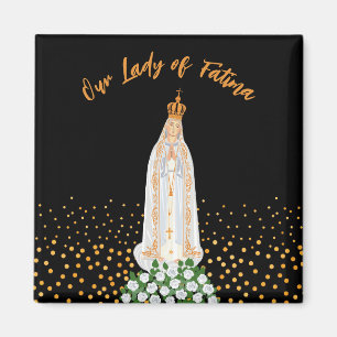 Aimant La procession de Notre-Dame de Fátima aux bougies