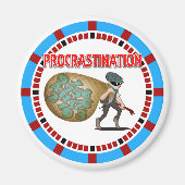 Aimant La procrastination est un voleur de temps (Devant)