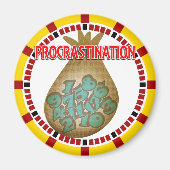 Aimant La procrastination est un voleur de temps (Devant)