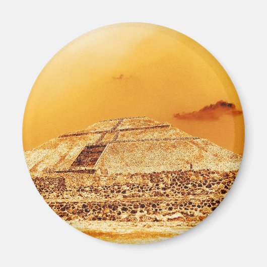 Aimant La pyramide du soleil du Mexique (Devant)