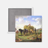 Aimant La récolte de foin, 1869 (Recto/Verso)