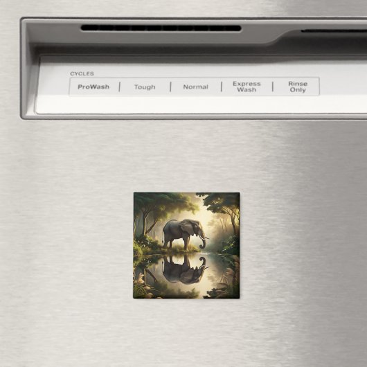 Aimant La réflexion d'un éléphant (In Situ (Lave-vaisselle))