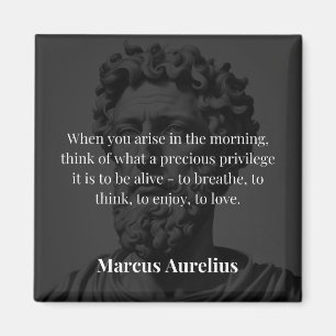 Aimant La réflexion matinale de Marcus Aurelius : Gratitu