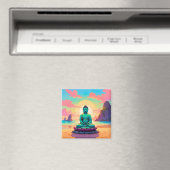 Aimant La réflexion sur le coucher de soleil de Bouddha (In Situ (Lave-vaisselle))