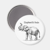 Aimant La règle des éléphants (Recto/Verso)