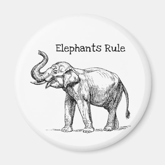 Aimant La règle des éléphants (Devant)