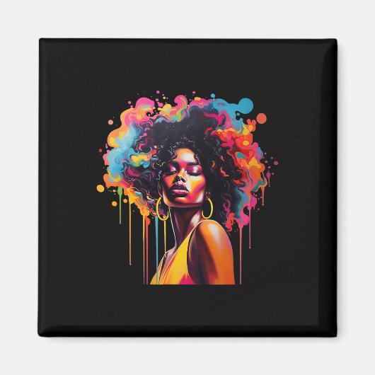 Aimant La reine Afro Melanin secouant JunetDix Africains (Devant)