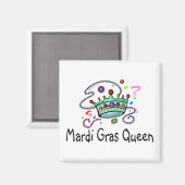 Aimant La reine Mardi Gras (Recto/Verso)