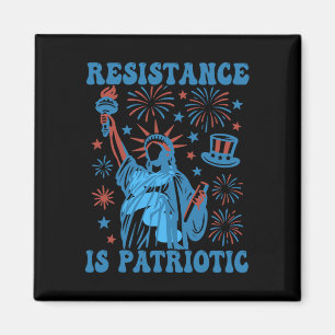Aimant La Résistance Est Patriotique Statue De La Liberté