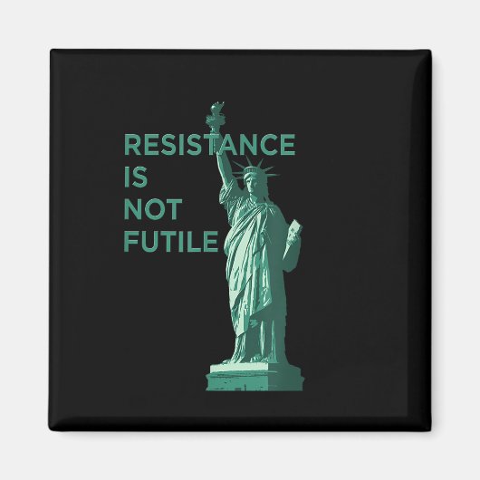 Aimant La Résistance N'Est Pas Futile Graphique (Devant)