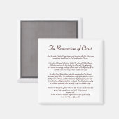 Aimant La Résurrection de l'aimant du Christ - Texte (Recto/Verso)