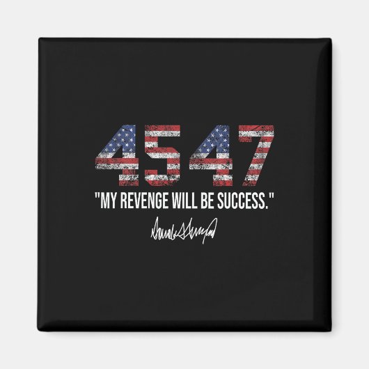 Aimant La revanche sera un succès Drapeau américain Trump (Devant)