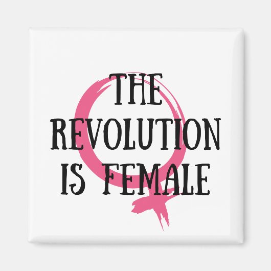 Aimant La révolution est féminine (Devant)