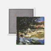 Aimant La rive de la Seine, Bennecourt par Claude Monet (Recto/Verso)