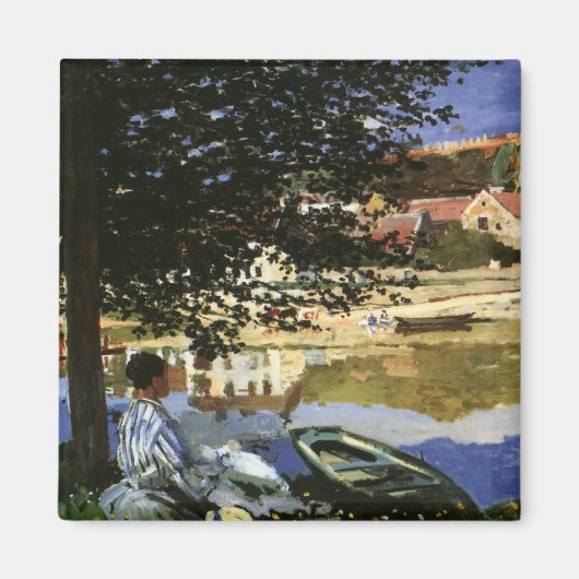 Aimant La rive de la Seine, Bennecourt par Claude Monet (Devant)