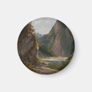 Aimant La rivière Dunajec dans les montagnes Pieniny