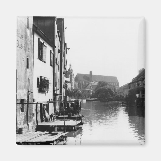 Aimant La rivière Gera à Erfurt, Thiringia, vers 1910 (Devant)