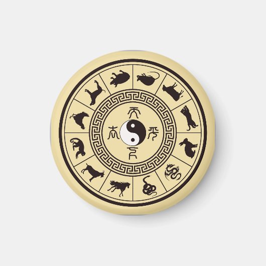 Aimant La Roue du Zodiaque Tai Chi (Devant)