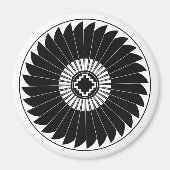 Aimant La Roue En Plumes, Mimbres Potterie Design (Devant)