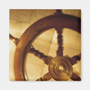 Aimant La roue et la carte des bateaux