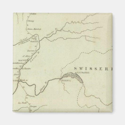 Aimant La route de Bonaparte d'Elbe à Paris (Devant)