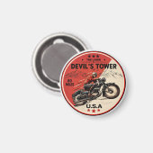 Aimant La route de Devil's Tower - le voyage à moto du la (Recto/Verso)