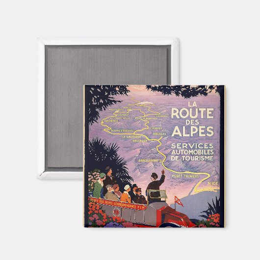 Aimant La route des Alpes (Recto/Verso)