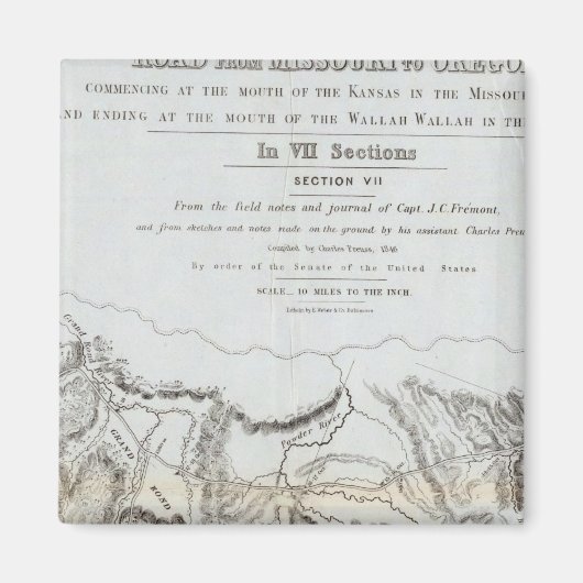 Aimant La route du Missouri à l'Oregon (Devant)