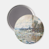 Aimant La rupture de la glace par Claude Monet (Recto/Verso)