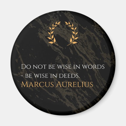 Aimant La sagesse de Marcus Aurelius : les actions parlen (Devant)