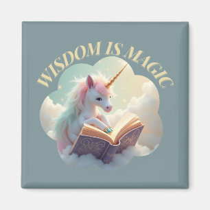 Aimant La Sagesse Est Magique - Cute Unicorn
