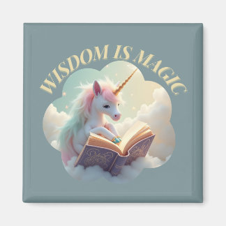 Aimant La Sagesse Est Magique - Cute Unicorn