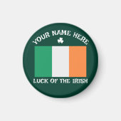 Aimant La Saint-Patrick Drapeau de l'Irlande Nom personna (Devant)