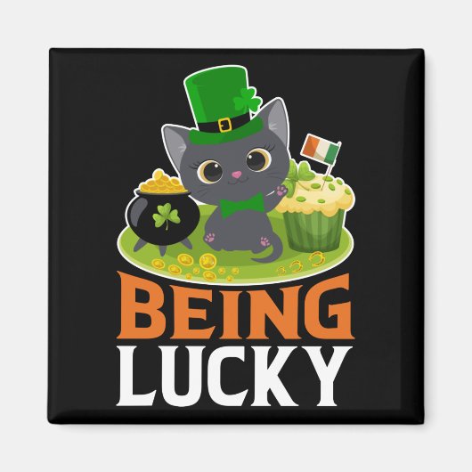 Aimant La Saint-Patrick être chanceux (Devant)