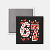 Aimant La Saint-Valentin 67 Meme Rempli de Cœurs Drôle S (Recto/Verso)