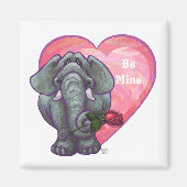 Aimant La Saint-Valentin des éléphants (Devant)