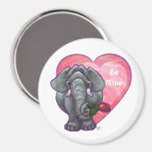 Aimant La Saint-Valentin des éléphants (Recto/Verso)