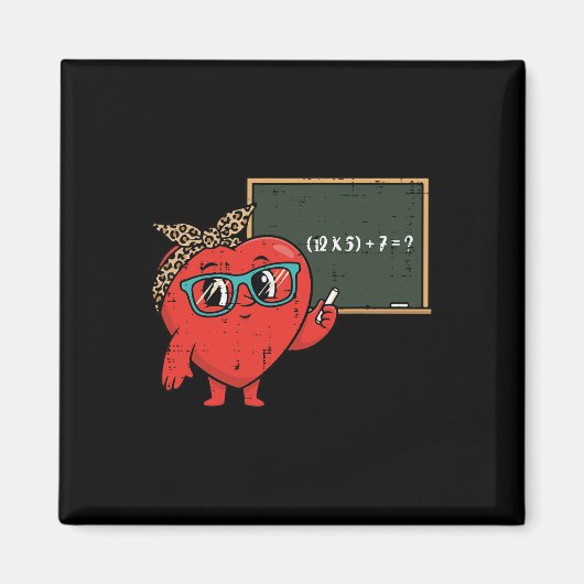 Aimant La Saint-Valentin des enseignants 6 7 Équation mat (Devant)