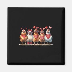 Aimant La Saint-Valentin des poules Amour de la Saint-Val
