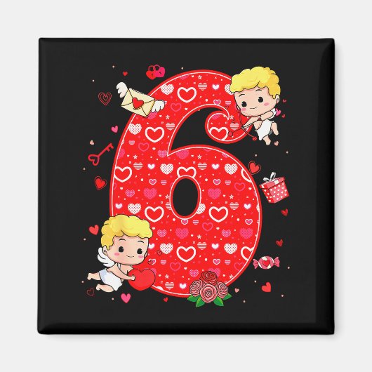 Aimant La Saint-Valentin Six Sept Cœurs 6 7 Meme Gen Alph (Devant)