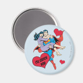 Aimant La Saint-Valentin Superman | Je vais vous attraper (Recto/Verso)