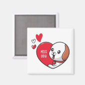 Aimant La Saint-Valentin, Tu me manques (Recto/Verso)