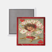 Aimant La Saint-Valentin Victorienne La Reine Des Coeurs (Recto/Verso)