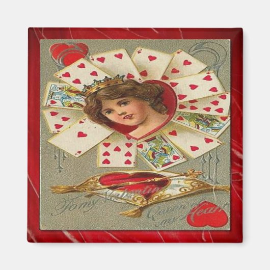 Aimant La Saint-Valentin Victorienne La Reine Des Coeurs (Devant)